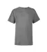 14900 Delta Apparel Youth 30/1's Snow Heather Tee in Graphite snow heather front view