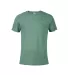 14600 Delta Apparel Adult 30/1's Snow Heather Tee in Kelly snow heather front view
