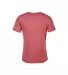 14600 Delta Apparel Adult 30/1's Snow Heather Tee in Red snow heather back view