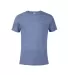 14600 Delta Apparel Adult 30/1's Snow Heather Tee in Royal snow heather front view