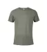 14600 Delta Apparel Adult 30/1's Snow Heather Tee in Moss snow heather front view