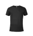 14600 Delta Apparel Adult 30/1's Snow Heather Tee in Black snow heather front view