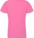 1300N Delta Apparel Girls 30/1's Tee Hot Pink back view