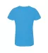 1300N Delta Apparel Girls 30/1's Tee in Turquoise back view