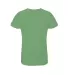 1300N Delta Apparel Girls 30/1's Tee in Grass green back view