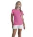 1300N Delta Apparel Girls 30/1's Tee in Hot pink front view