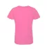 1300N Delta Apparel Girls 30/1's Tee in Hot pink back view