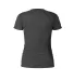 1336V Delta Apparel Junior 30/1's V-Neck Tee in E9c charcoal heather back view