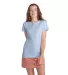Delta Apparel 1336N Junior 30/1's Tee in Sky blue front view