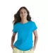 Delta Apparel 1336N Junior 30/1's Tee in Turquoise front view