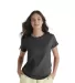 Delta Apparel 1336N Junior 30/1's Tee in E9c charcoal heather front view