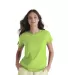 Delta Apparel 1336N Junior 30/1's Tee in Lime front view