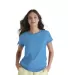 Delta Apparel 1336N Junior 30/1's Tee in Turquoise heather front view