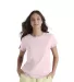 Delta Apparel 1336N Junior 30/1's Tee in Soft pink front view