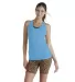 1333 Delta Apparel 30/1's Junior Racerback Tank 4. in Turquoise heather front view