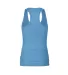 1333 Delta Apparel 30/1's Junior Racerback Tank 4. in Turquoise heather back view