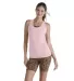 1333 Delta Apparel 30/1's Junior Racerback Tank 4. in Soft pink front view