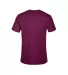 11600N Delta Apparel Adult 30/1's Fitted tee 4.3 o in Berry back view