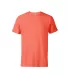 11600N Delta Apparel Adult 30/1's Fitted tee 4.3 o in Coral heather front view