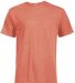 18100 Delta Apparel Adult 30/1's Athletic Fit Tee  CORAL HEATHER front view