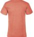 18100 Delta Apparel Adult 30/1's Athletic Fit Tee  CORAL HEATHER back view