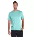 18100 Delta Apparel Adult 30/1's Athletic Fit Tee  in Celadon front view
