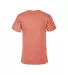 18100 Delta Apparel Adult 30/1's Athletic Fit Tee  in Coral heather back view