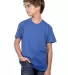 YC1040 Cotton Heritage Youth Cotton Crew T-Shirt in Royal - 501 front view