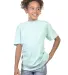 YC1040 Cotton Heritage Youth Cotton Crew T-Shirt in Mint front view