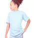 YC1040 Cotton Heritage Youth Cotton Crew T-Shirt in Light blue front view