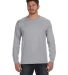 784AN Anvil Midweight Long-Sleeve T-Shirt HEATHER GREY front view