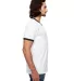 988AN Anvil Ringer T-Shirt in White/ black side view