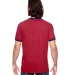 988AN Anvil Ringer T-Shirt in Ind red/ navy back view