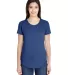 Anvil 6750L by Gildan Ladies' Triblend Scoop Neck  in Heather blue front view