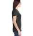 Anvil 6750L by Gildan Ladies' Triblend Scoop Neck  in Heather dk grey side view