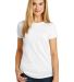6750L Anvil Ladies' Triblend Scoop Neck T-Shirt WHITE front view