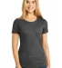 Anvil 6750L by Gildan Ladies' Triblend Scoop Neck  in Heather dk grey front view