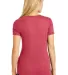 Anvil 6750L by Gildan Ladies' Triblend Scoop Neck  in Heather red back view