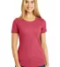 Anvil 6750L by Gildan Ladies' Triblend Scoop Neck  in Heather red front view