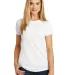 Anvil 6750L by Gildan Ladies' Triblend Scoop Neck  in White front view