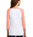 DM136L District Made Ladies Perfect Tri-Blend Ragl He Dsty Pch/Wh back view