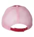 7641 Mega Cap Heavy Cotton Twill Front Trucker Cap Red/ Pink back view