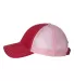 7641 Mega Cap Heavy Cotton Twill Front Trucker Cap Red/ Pink side view