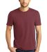 DM130 District Made Mens Perfect Tri-Blend Crew Te Maroon Frost front view