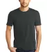 DM130 District Made Mens Perfect Tri-Blend Crew Te in Black frost front view