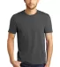 DM130 District Made Mens Perfect Tri-Blend Crew Te in Charcoal front view