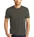 DM130 District Made Mens Perfect Tri-Blend Crew Te in Deepestgry front view