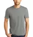 DM130 District Made Mens Perfect Tri-Blend Crew Te in Grey frost front view