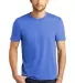 DM130 District Made Mens Perfect Tri-Blend Crew Te in Royal frost front view