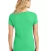 DM1350L District Made Ladies Perfect Tri-Blend V-N Green Frost back view